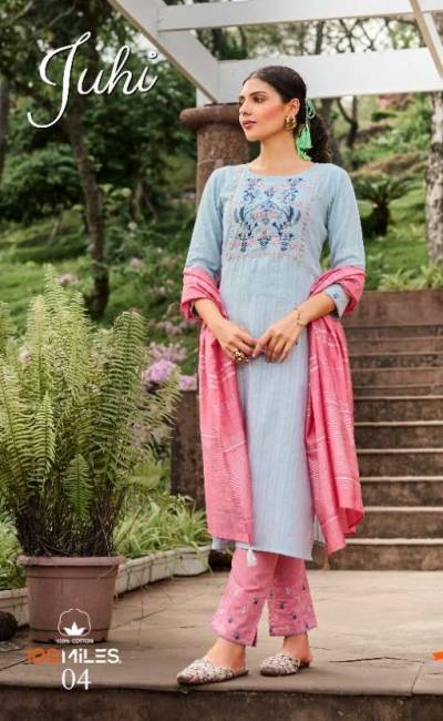 Juhi By 100 Miles Fancy Cotton Readymade Salwar Kameez Collection